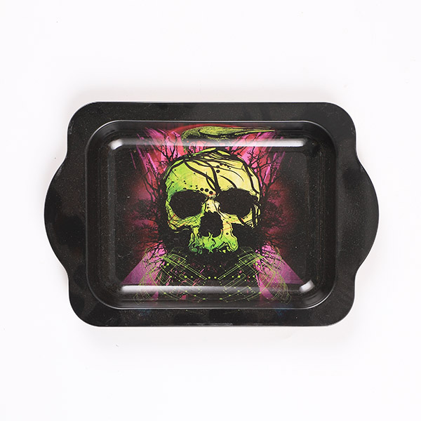 5.6"x8.3" Inch Highly Competitive Custom Logo Metal Smoking Weed Rolling Tray With Handle