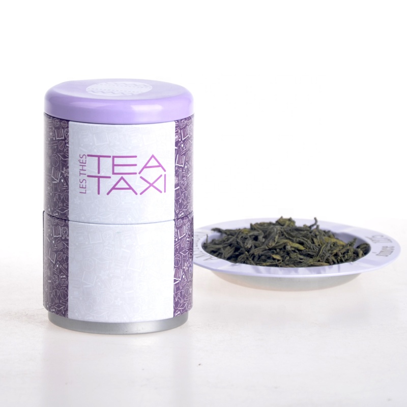 150 gram matcha loose tea tin box stackable tea tin caddy storage