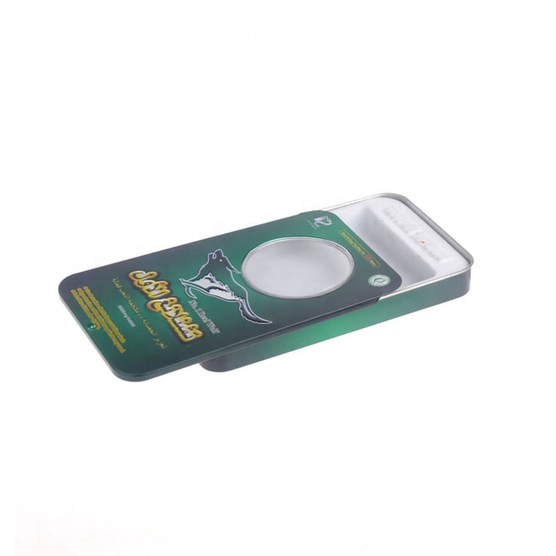 Empty tin flat slide
