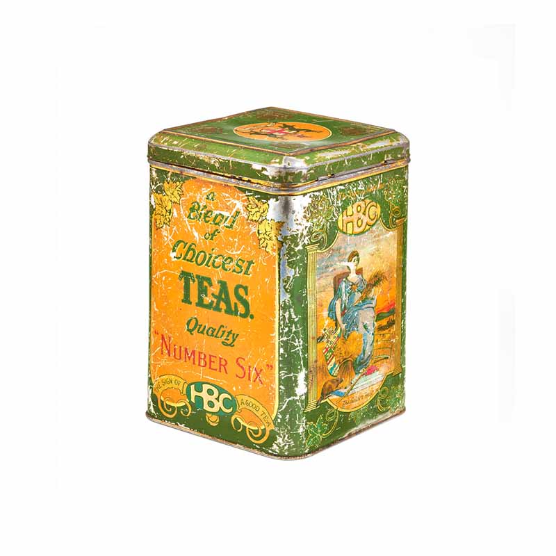 Tea metal can container