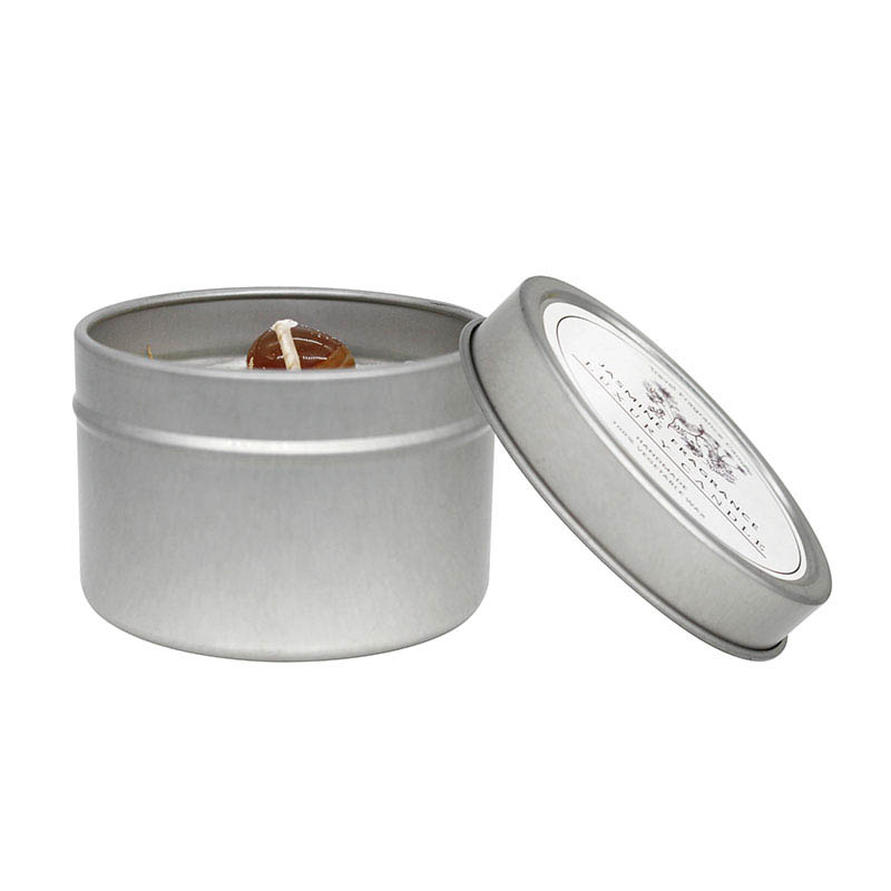 High quality silver color 6oz 8oz 10oz round seamless soy wax wick candle tin jar