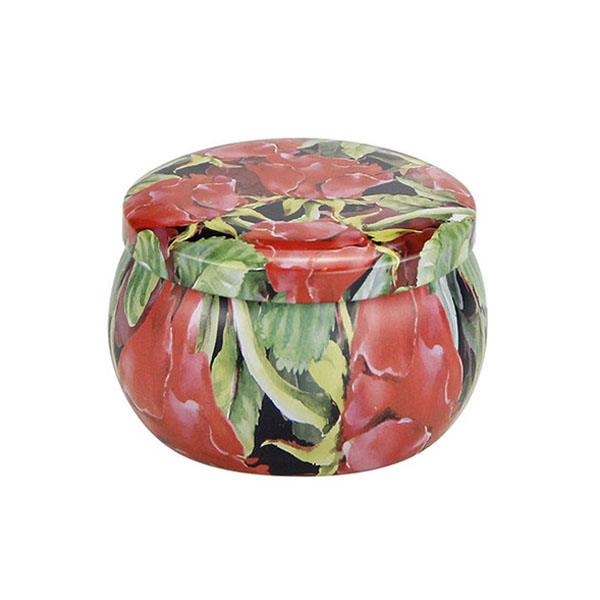 Candle tin with clear top