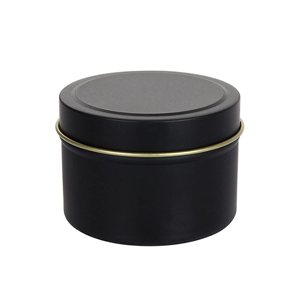 Black candle tin