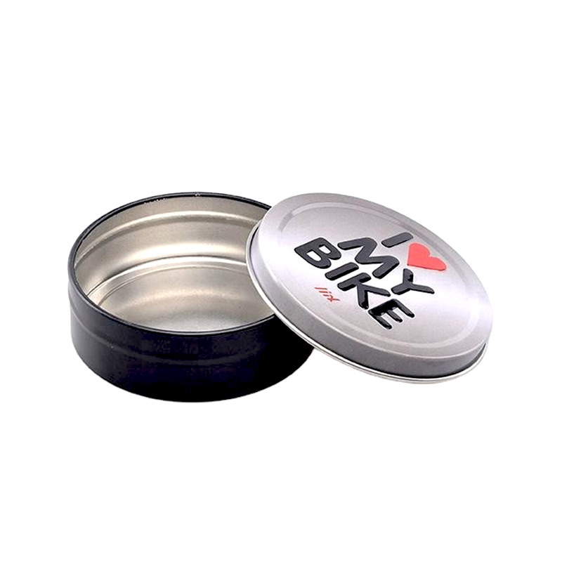 Customized round metal cosmetic tin can solid perfume lip balm tin container wax cream tin jars