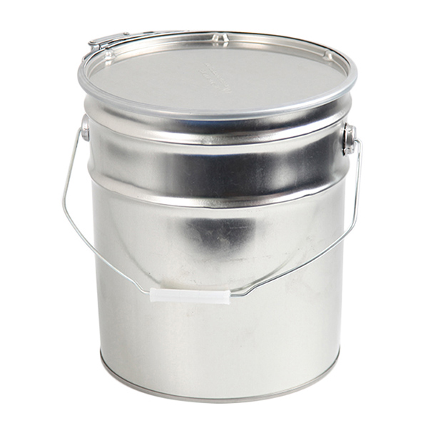Tin bucket with lid
