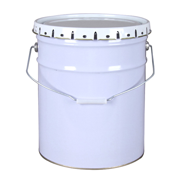 Galvanized tin paint barrel