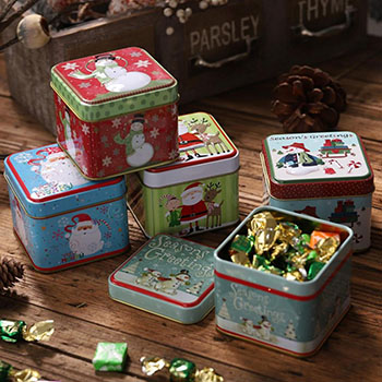 Christmas gift tin boxes