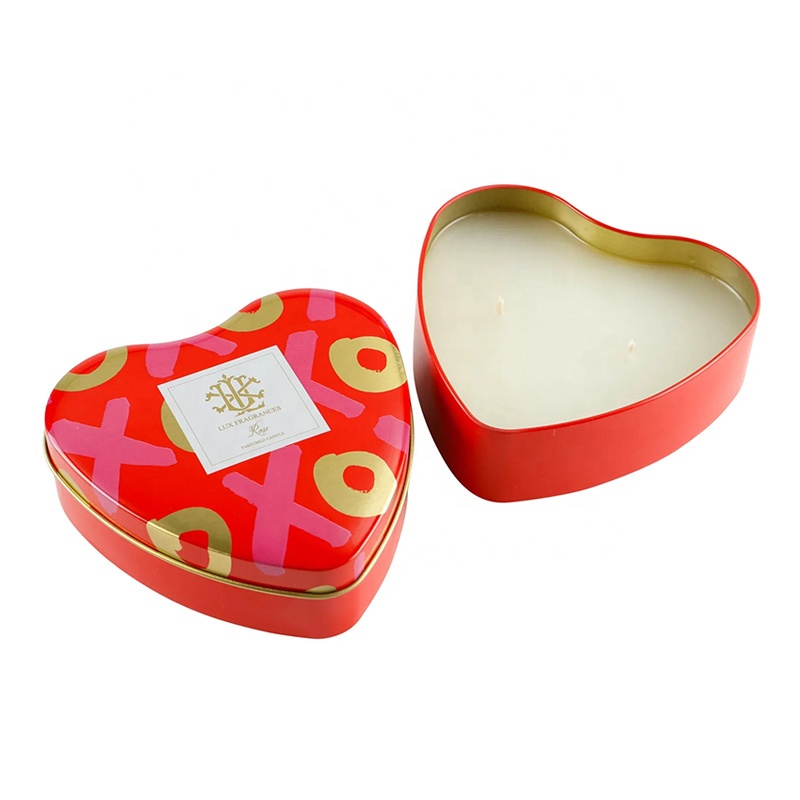 Heart shape tin can