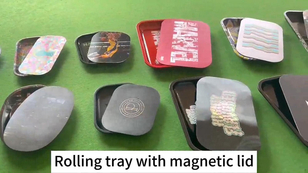 Display styles of rolling tray with magnetic lid