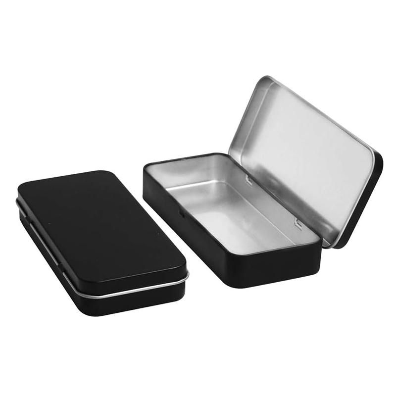 Hinged lid metal tin box wholesale