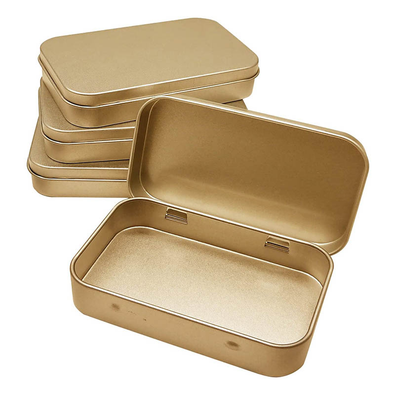 Hinged metal tin box China supplier