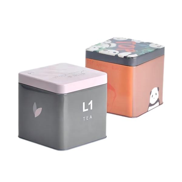 Square tea metal tin box wholesale