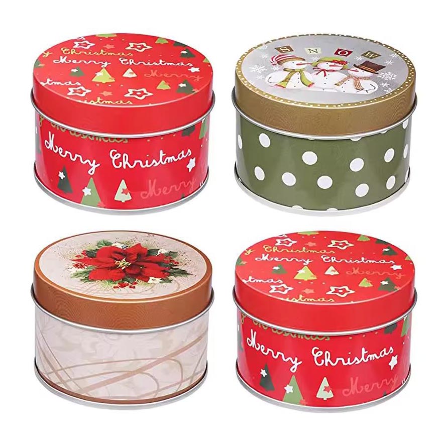 Small Christmas cookie tin box