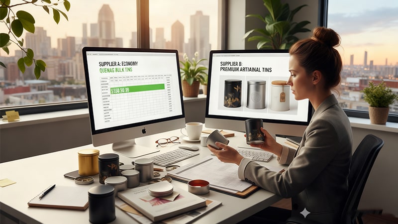 custom printed tea storage tins