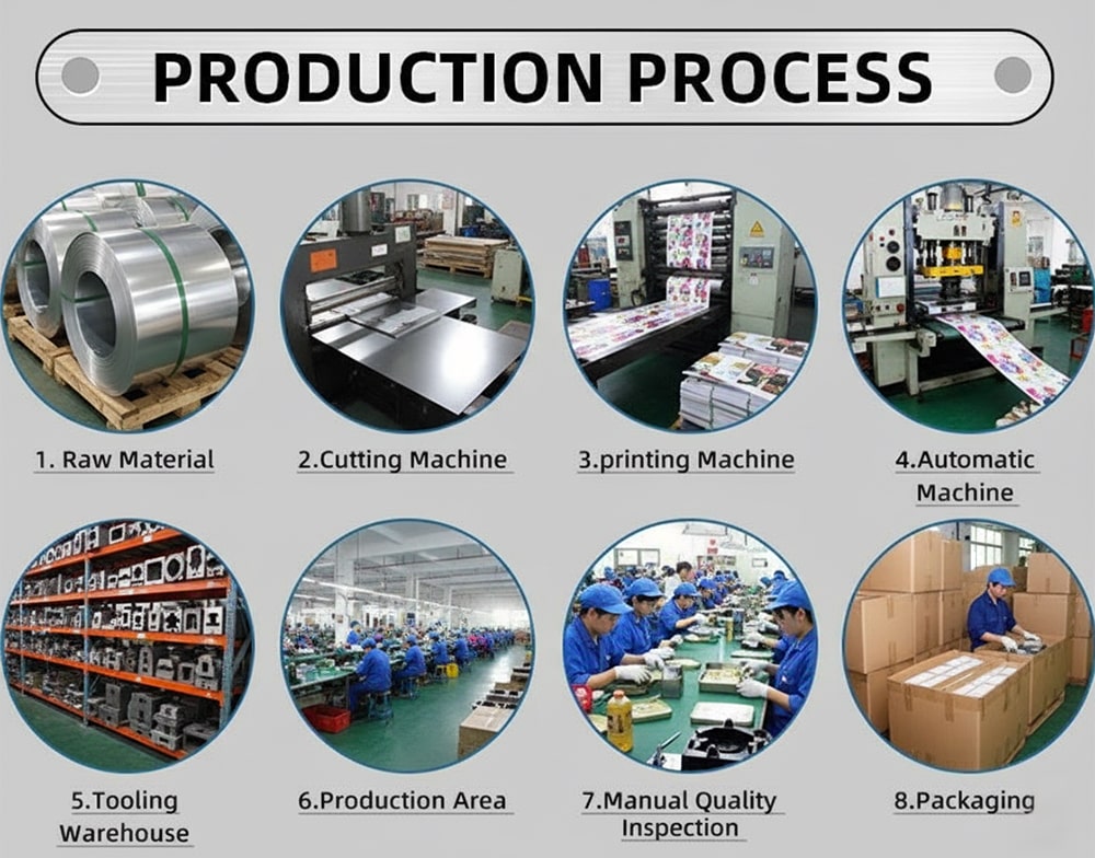 Tea tin box production process