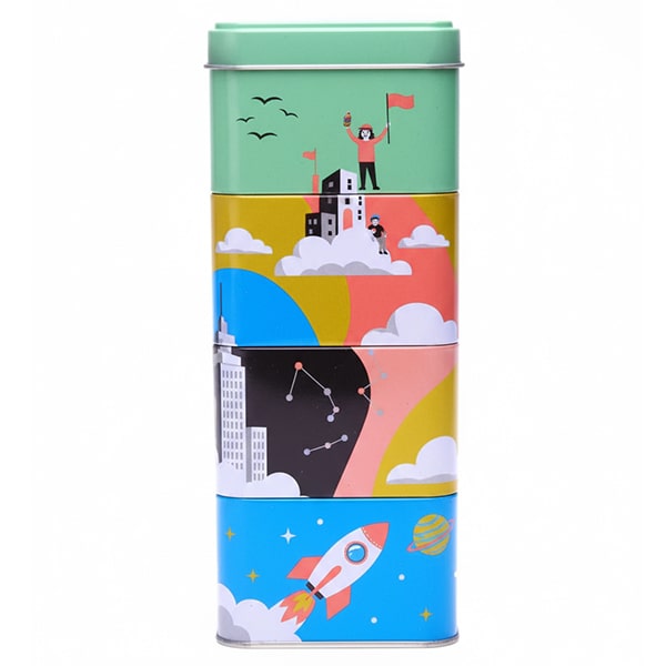 stackable tea tin