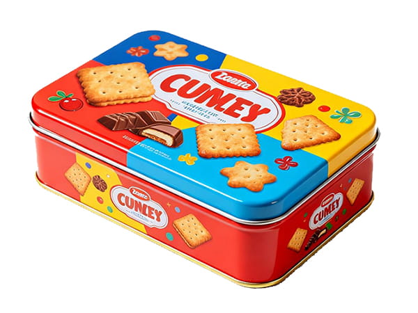 Rectangular cookie tin box