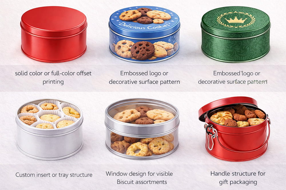 Custom tin can printing options