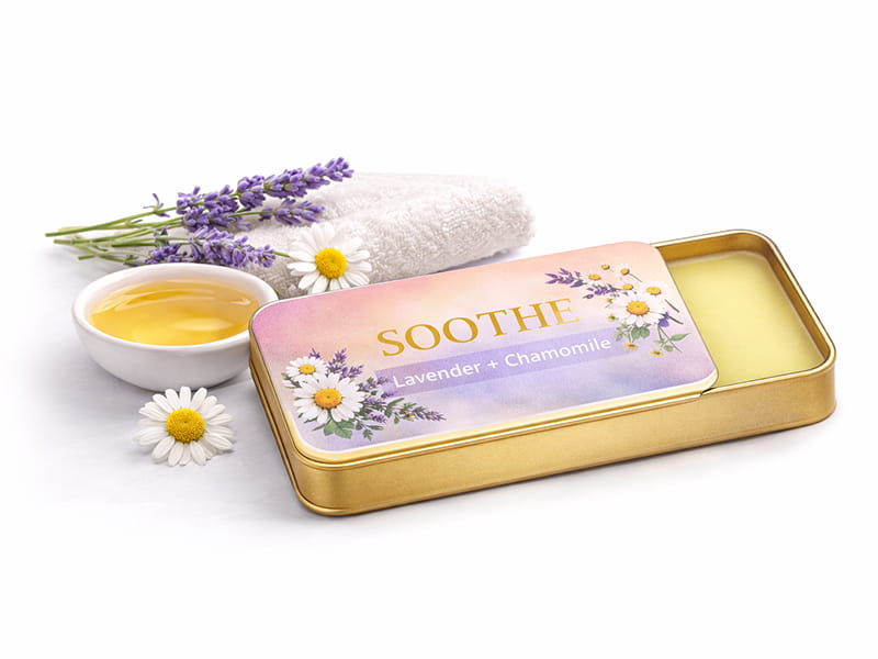 Solid perfume slide tin