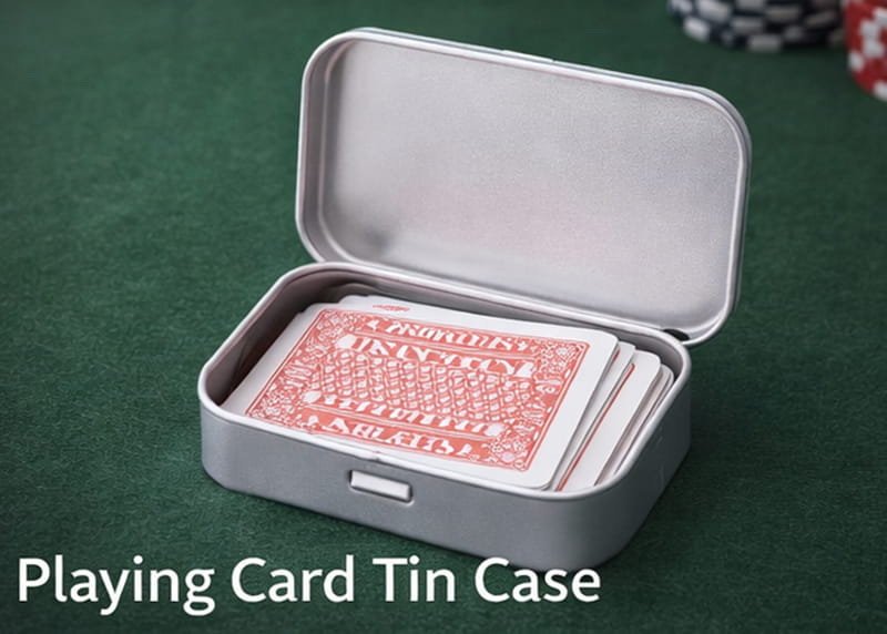 Playing card tin box