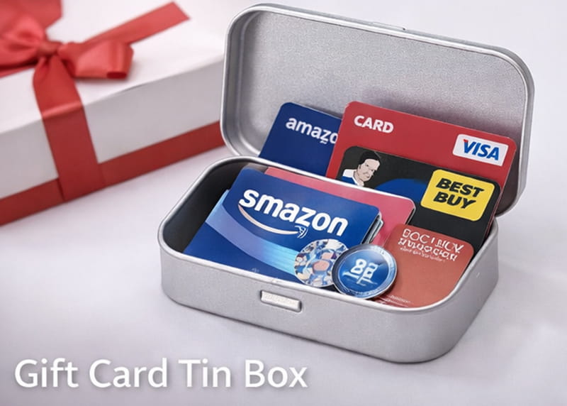 Gift card tin box