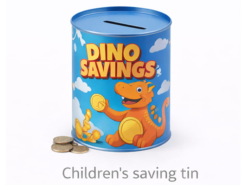 Children&rsquo;s saving tin