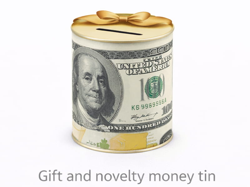 Gift and novelty money tin
