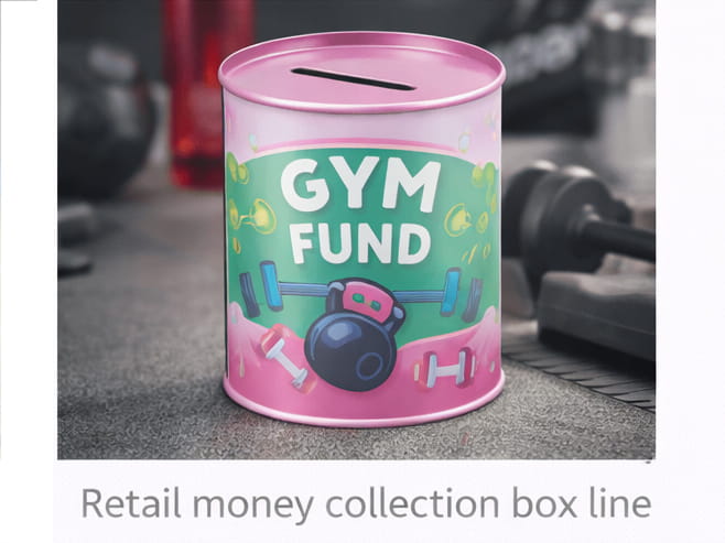 Retail money collection tin box