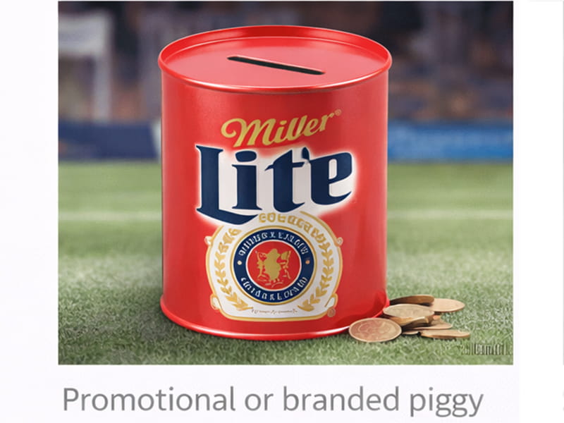 Promotional or branded piggy bank