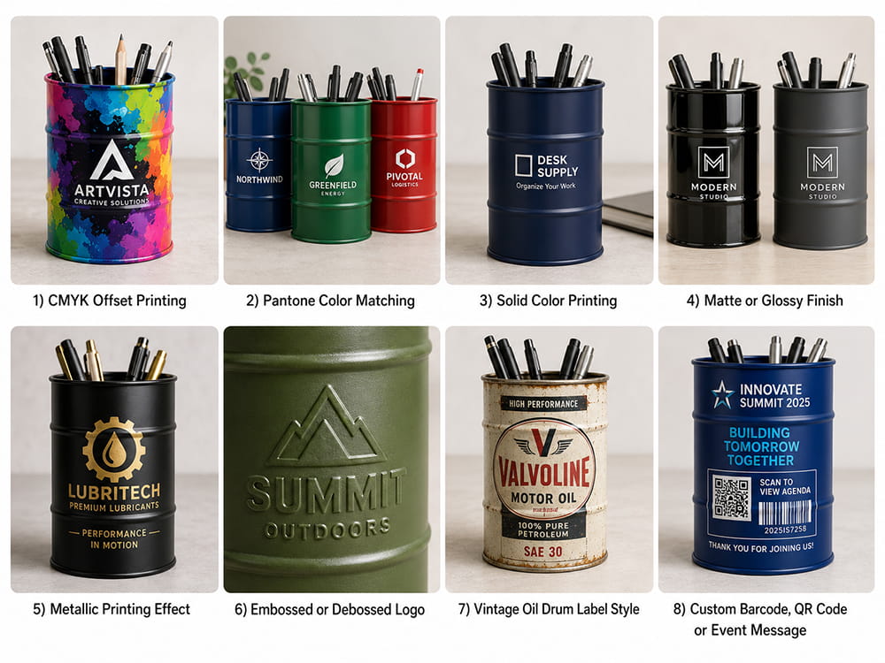 Common printing and finishing options
