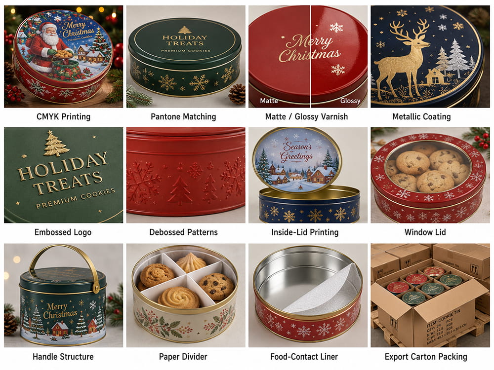 Custom Options for Christmas Tin Packaging