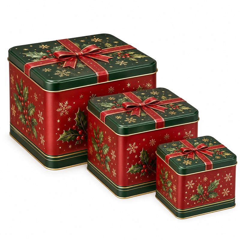 Christmas tin set