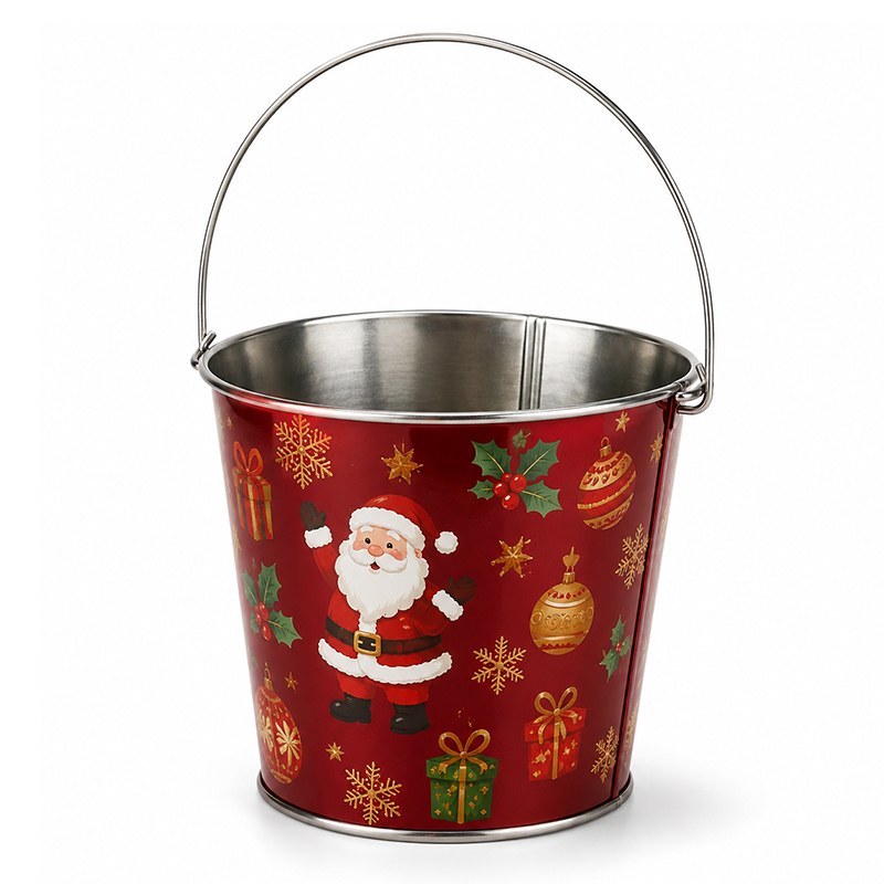 Christmas Gift Tin Pail