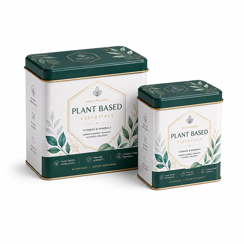 Vitamin Storage Tin Box
