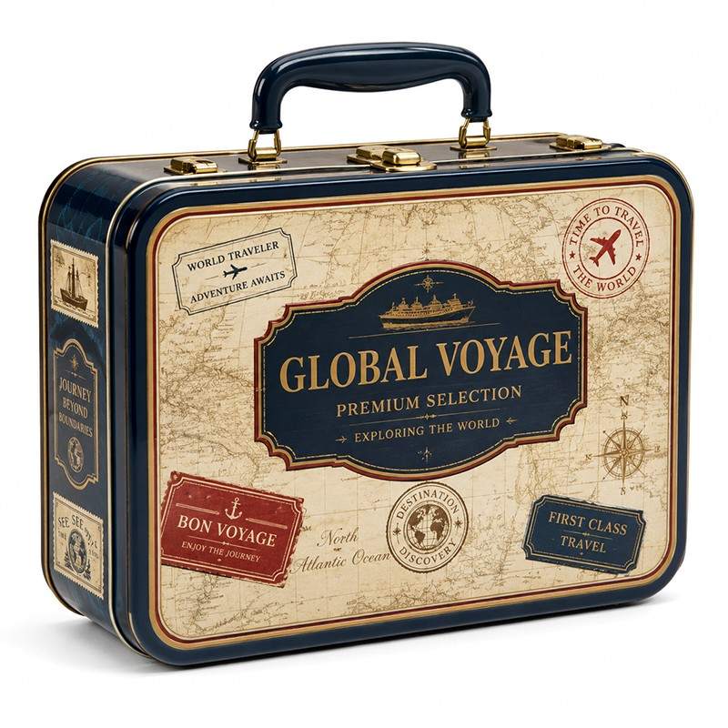 Luggage Shaped Tin Box