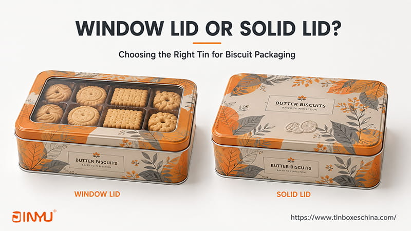 window and solid lid tin box window and solid lid tin box