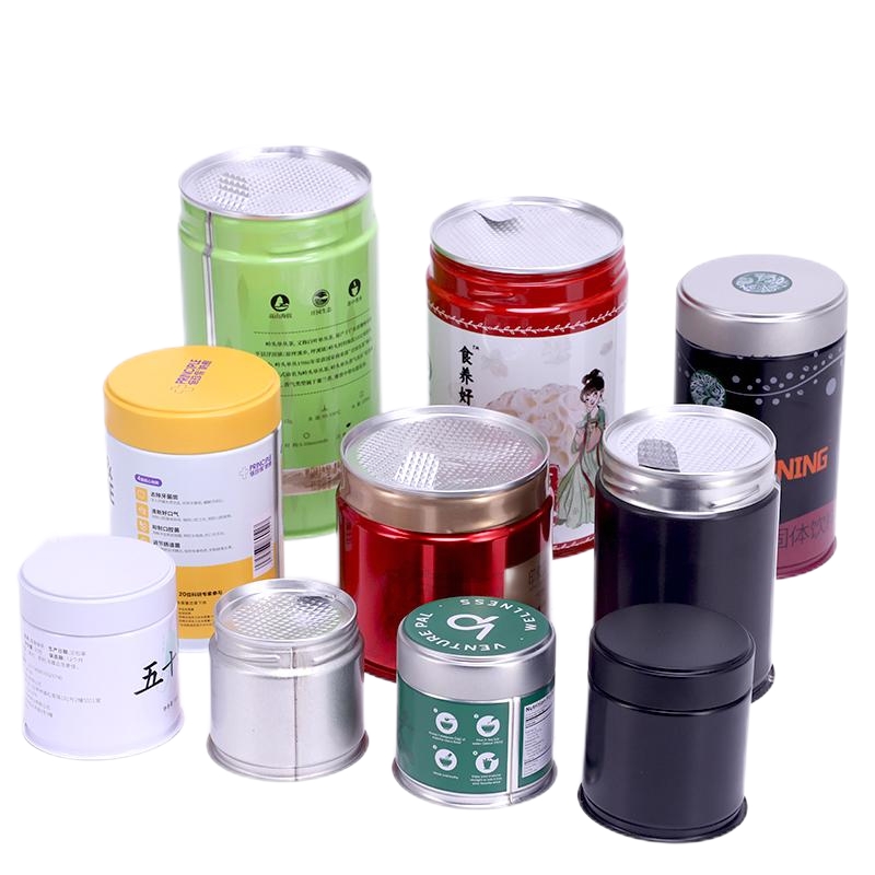 matcha tin can with aluminum foil peel lid