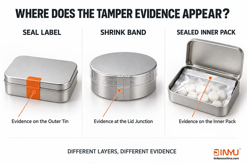 Where Does the Tamper Evidence Appear Where Does the Tamper Evidence Appear