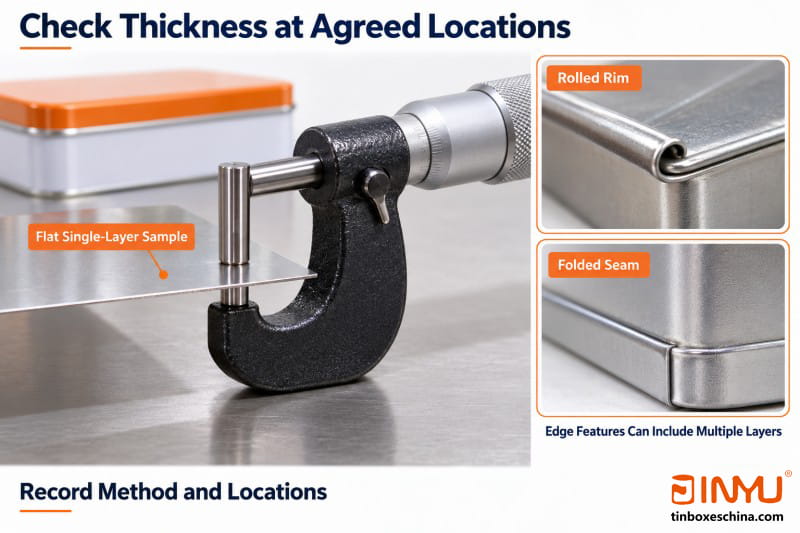 Check Thickness at Agreed Locations