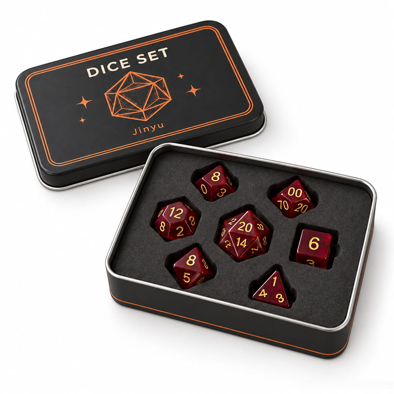 Custom Dice Set Tin Boxes
