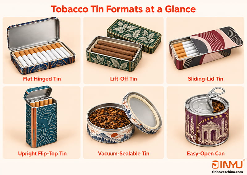 Tobacco Tin Formats at a Glance